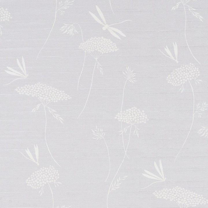 La Libellule Silk Moonstone 5015190 by Schumacher Wallpaper Textured Wallcoverings & Printed Grasscloths 11.88" - Fabric Carolina -