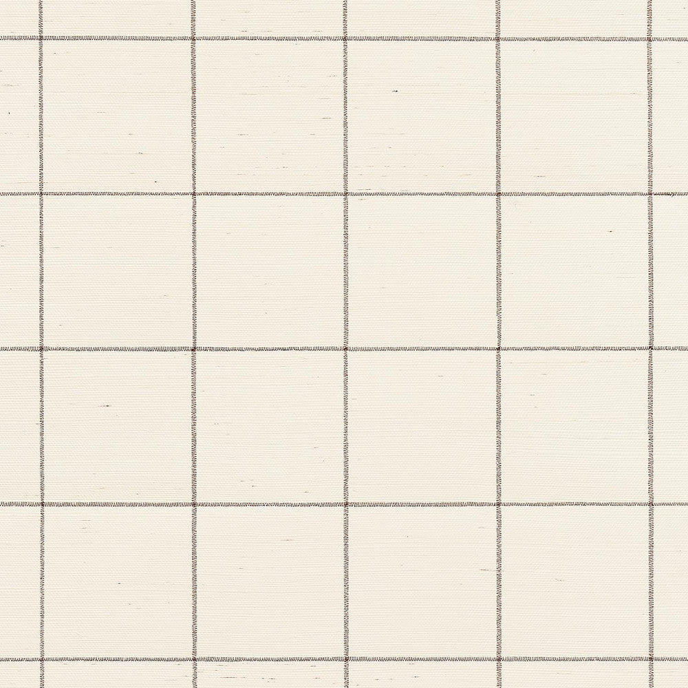 Windowpane Embroidered Sisal Java 5015201 by Schumacher Wallpaper Textured Wallcoverings & Printed Grasscloths 4.38" - Fabric Carolina -