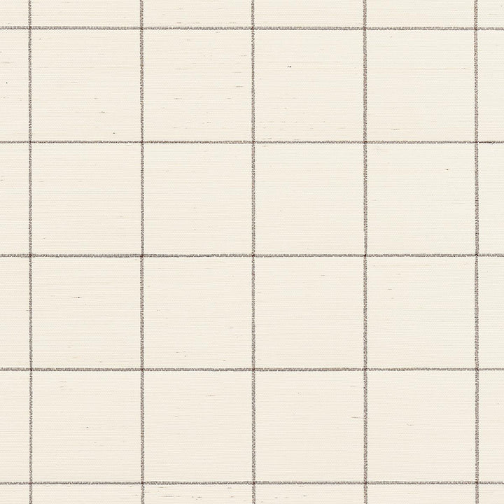 Windowpane Embroidered Sisal Java 5015201 by Schumacher Wallpaper Textured Wallcoverings & Printed Grasscloths 4.38" - Fabric Carolina -