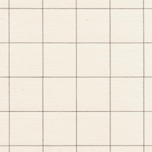 Windowpane Embroidered Sisal Java 5015201 by Schumacher Wallpaper