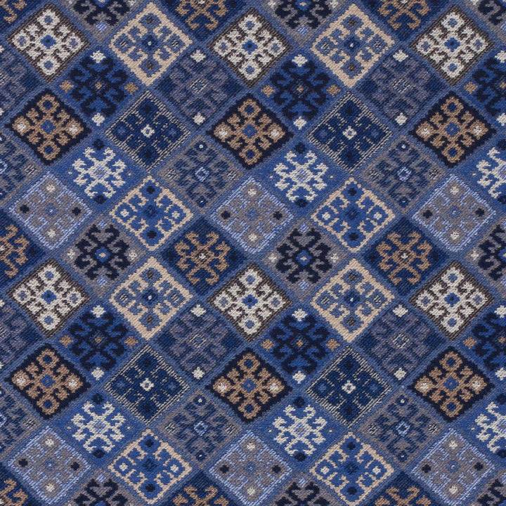 Kilim Weave Blue 67143 by Schumacher Fabric Luxe Lodge 10.75" - Fabric Carolina -