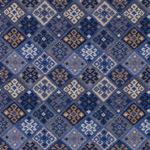 Kilim Weave Blue 67143 by Schumacher Fabric