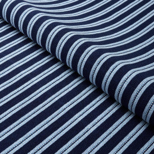 Benson Stripe Pingl Navy 82180 by Schumacher Fabric