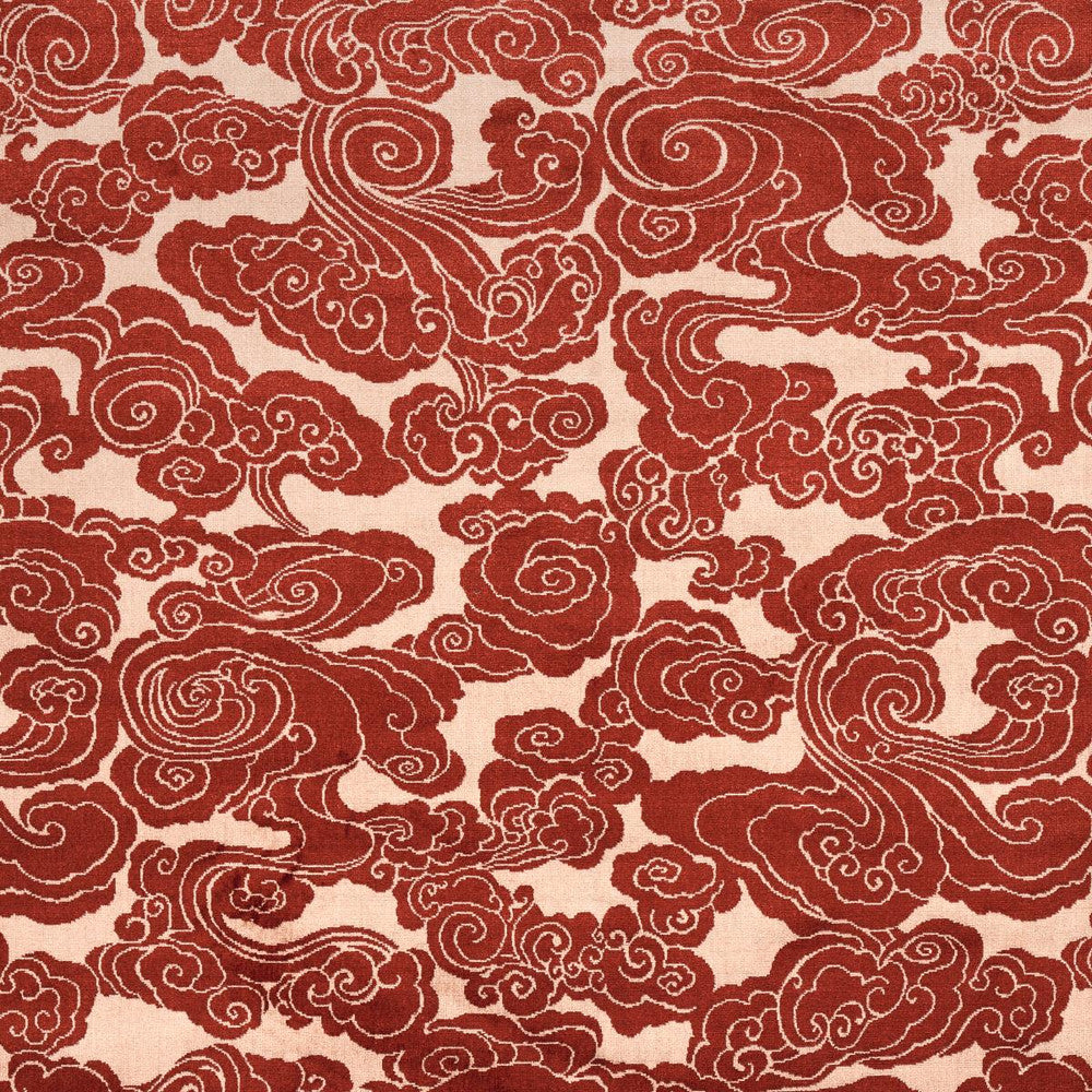 Sozan Velvet Cinnabar 74064 by Schumacher Fabric Cut & Patterned Velvets 26.62" - Fabric Carolina -