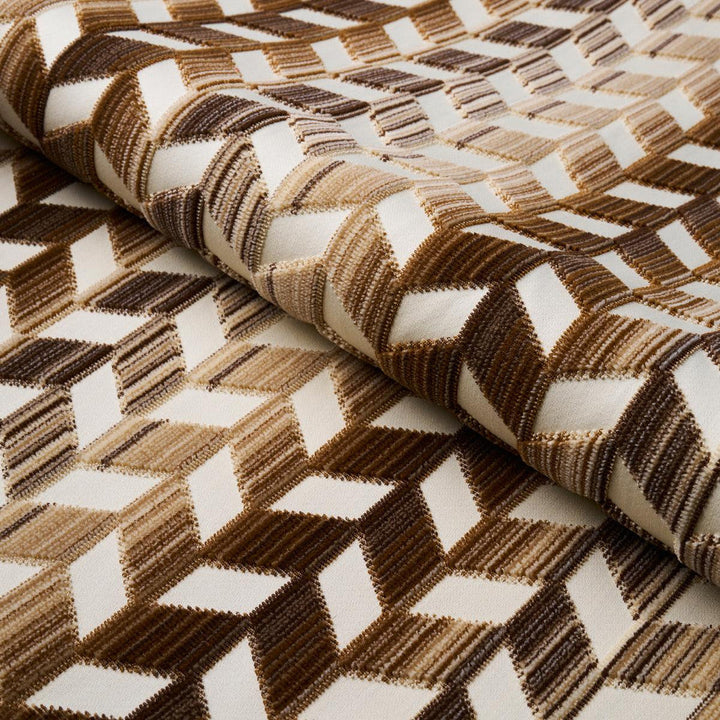 Chevron Stri Velvet Gold 72816 by Schumacher Designer Fabric Cut & Patterned Velvets 27.0" - Swanky Fabrics -
