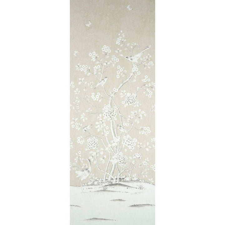 Chinois Palais Panel Stone 5015440 by Schumacher Wallpaper Panels 51.75" - Fabric Carolina -