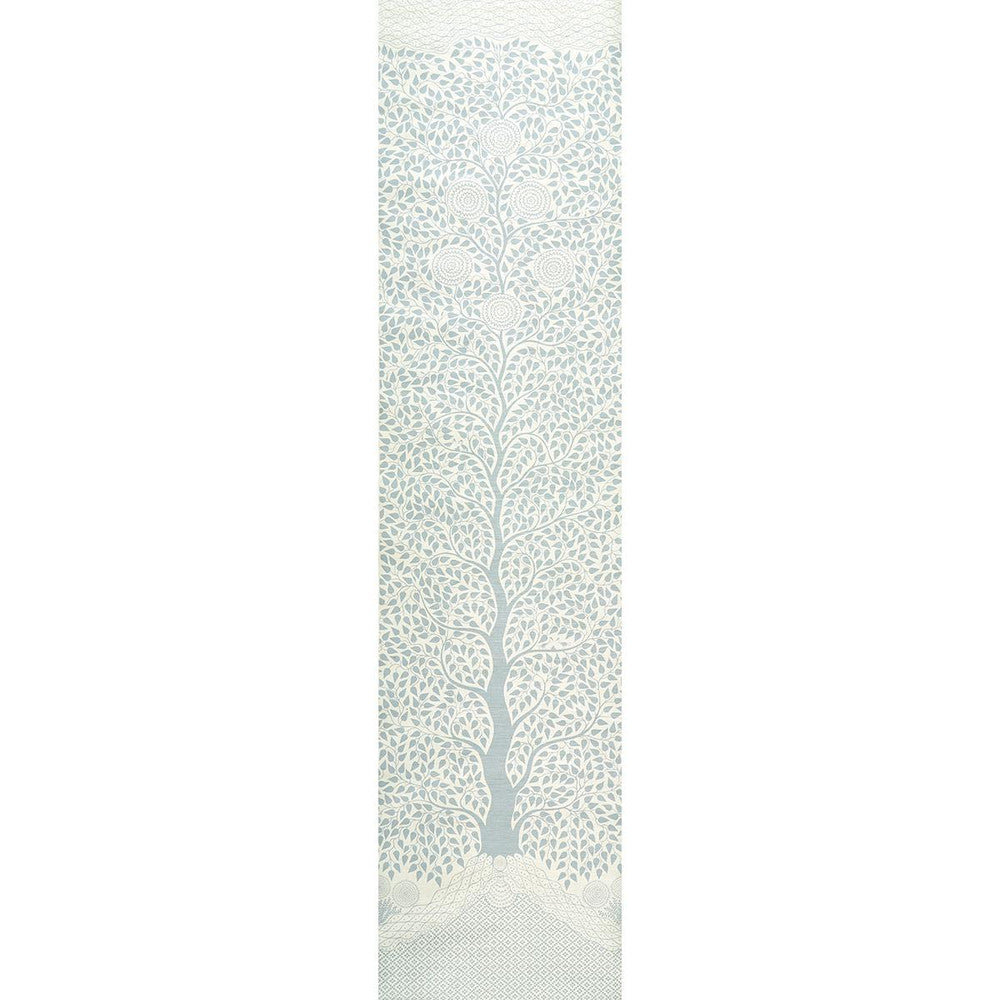 Kayon Sisal Panel Soft Blue 5013720 by Schumacher Designer Wallpaper Textured Wallcoverings & Printed Grasscloths 35.0" - Swanky Fabrics -