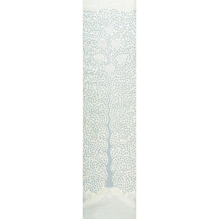Kayon Sisal Panel Soft Blue 5013720 by Schumacher Wallpaper Textured Wallcoverings & Printed Grasscloths 35.0" - Fabric Carolina -