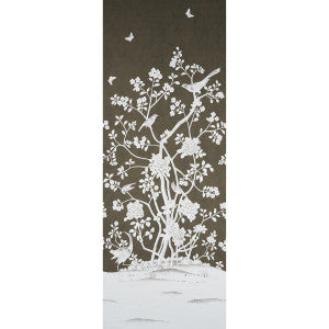Chinois Palais Panel Chocolate 5007129 by Schumacher Wallpaper