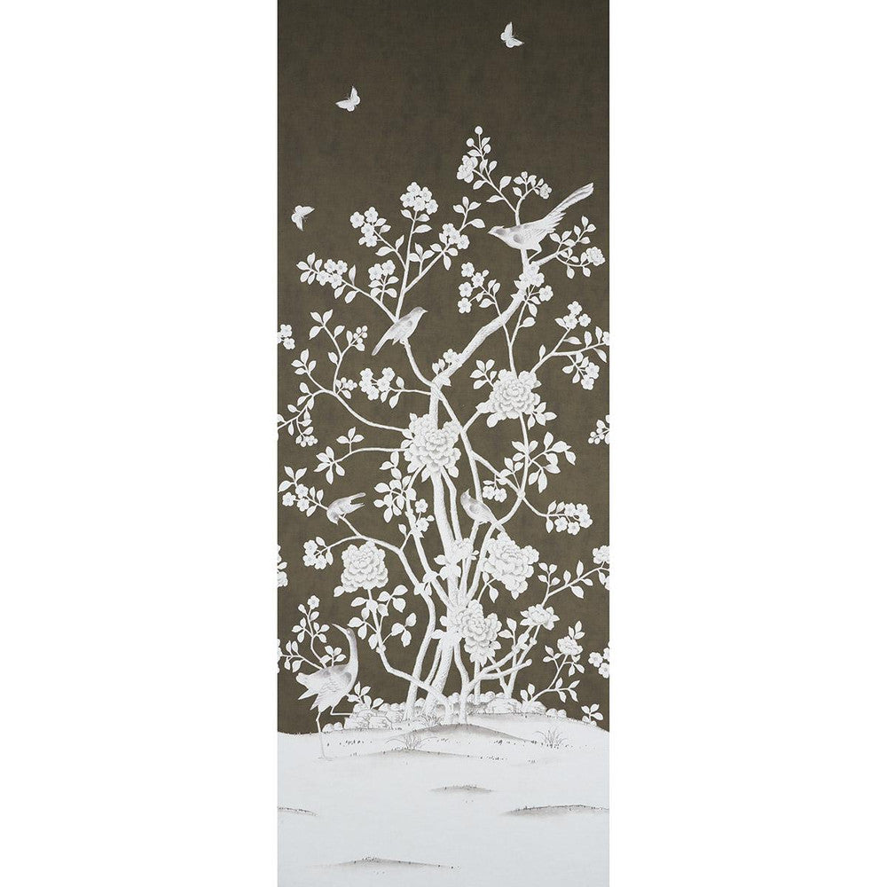 Chinois Palais Panel Chocolate 5007129 by Schumacher Wallpaper Panels 51.75" - Fabric Carolina -