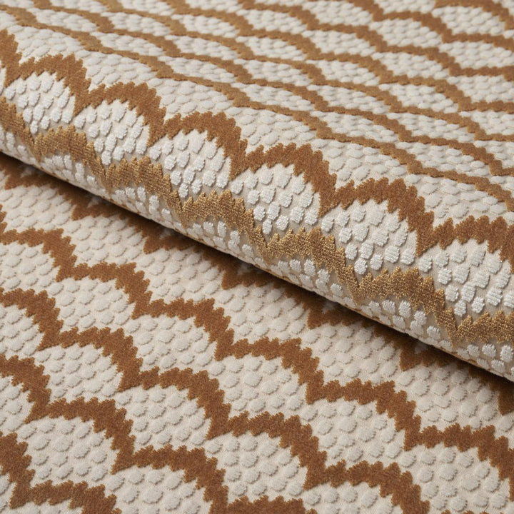 Pollen Cut Velvet Ochre 181421 by Schumacher Fabric Neisha Crosland 2.0" - Fabric Carolina -