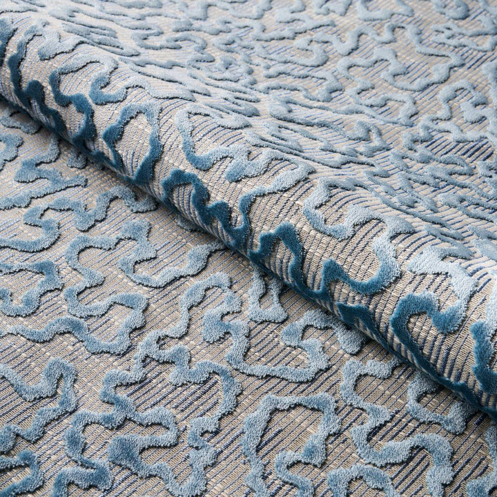 Janis Velvet Moonstone 75223 by Schumacher Designer Fabric Cut & Patterned Velvets 13.88" - Swanky Fabrics -