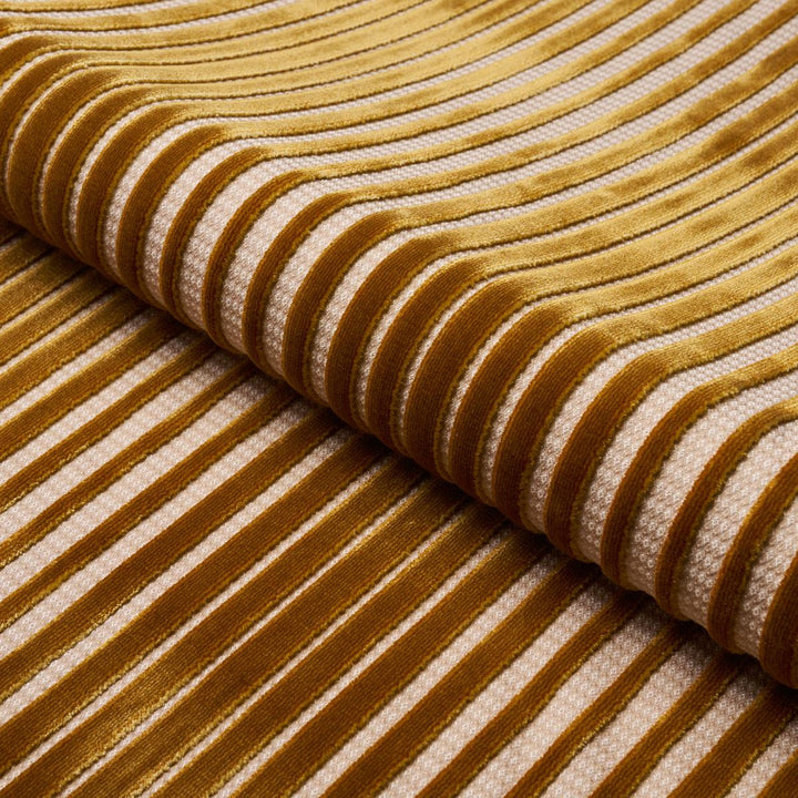 Chimay Stripe Velvet Bronze 82151 by Schumacher Fabric Cut & Patterned Velvets 6.5" - Fabric Carolina -