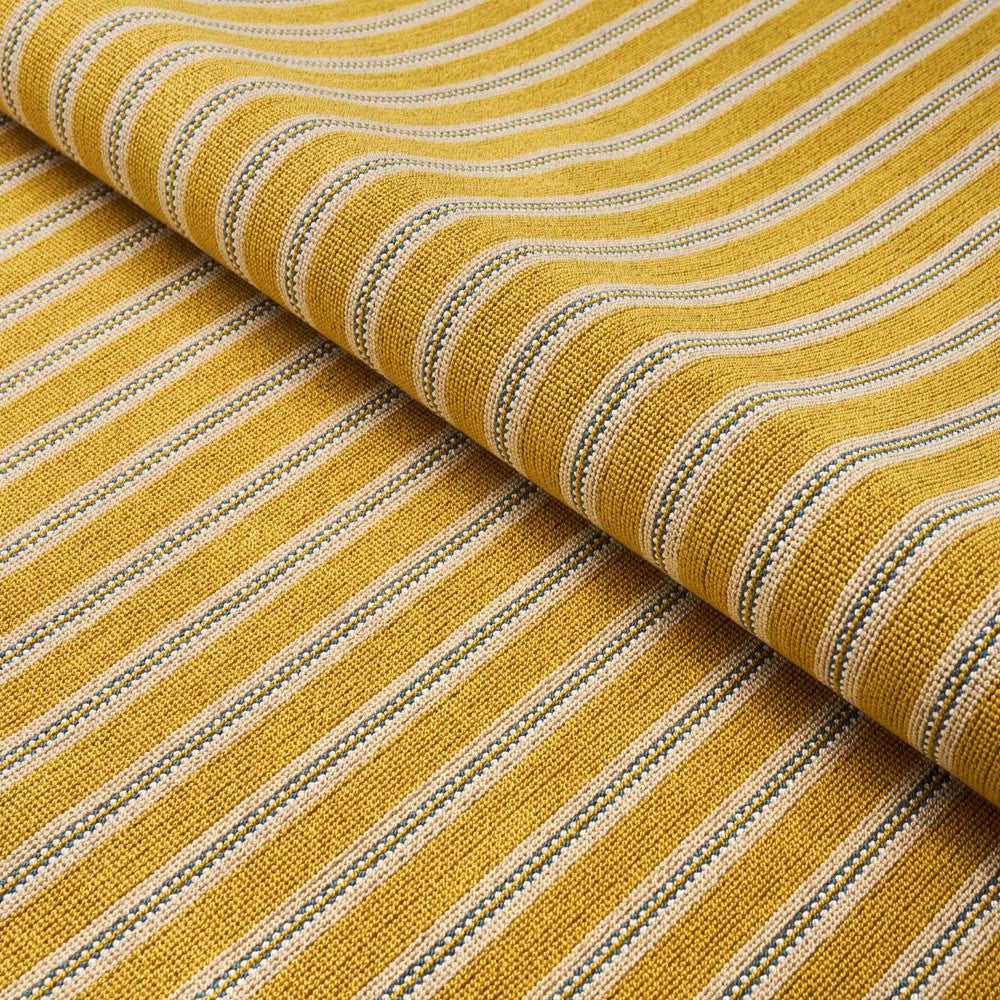 Benson Stripe Pingl Saffron 82182 by Schumacher Designer Fabric Cut & Patterned Velvets 13.38" - Swanky Fabrics -