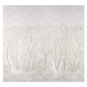 Brindille Golden Accented Alabaster 5010924 by Schumacher Wallpaper