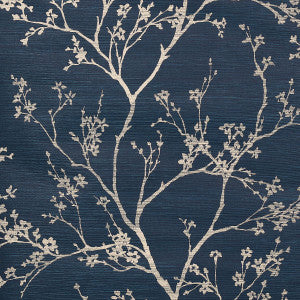 Twiggy Sisal Indigo 5008293 by Schumacher Wallpaper