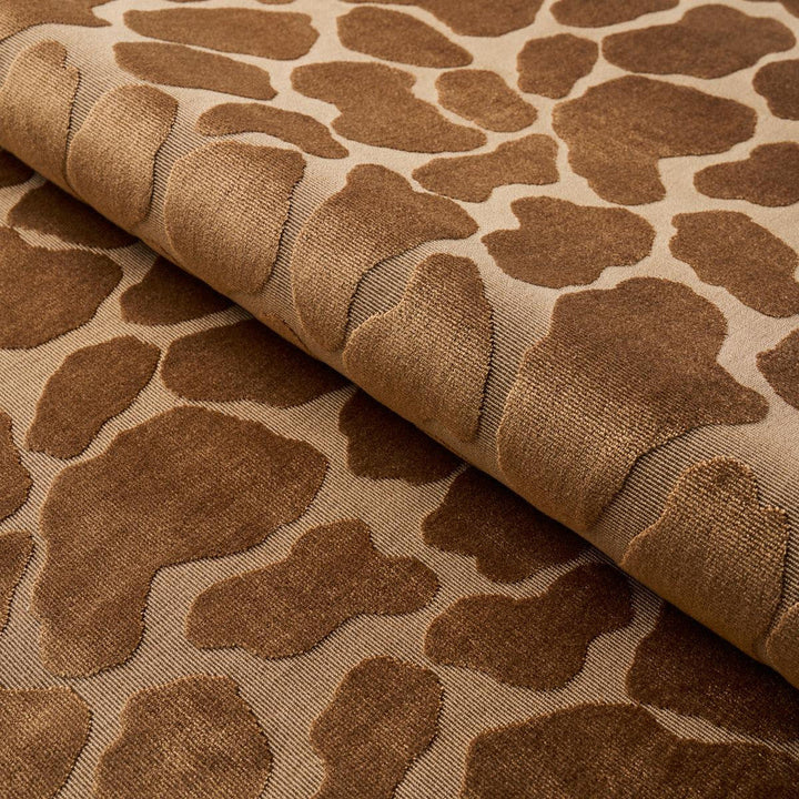 Giraffe Velvet Safari 82970 by Schumacher Designer Fabric Cut & Patterned Velvets 13.5" - Swanky Fabrics -
