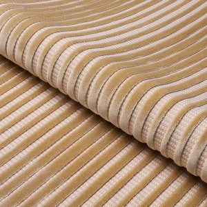 Chimay Stripe Velvet Champagne 82153 by Schumacher Fabric