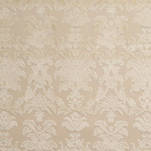 Limbourg Damask Velvet Pearl 82161 by Schumacher Fabric