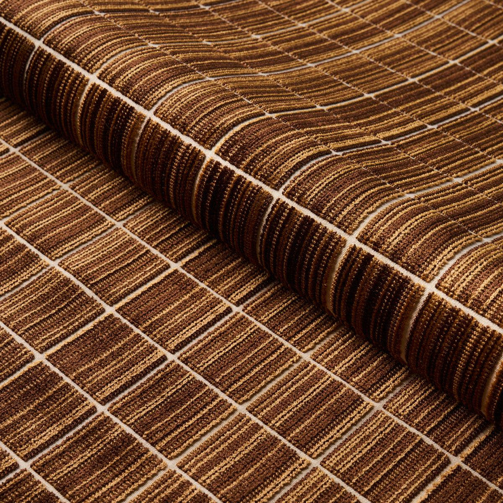 Corneille Velvet Mocha 79633 by Schumacher Fabric Cut & Patterned Velvets 6.88" - Fabric Carolina -