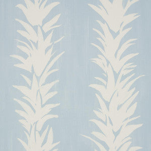 White Lotus Soft Blue 5013664 by Schumacher Wallpaper