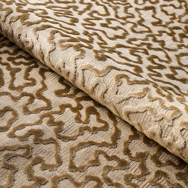 Janis Velvet Champagne 75224 by Schumacher Designer Fabric Cut & Patterned Velvets 13.88" - Swanky Fabrics -