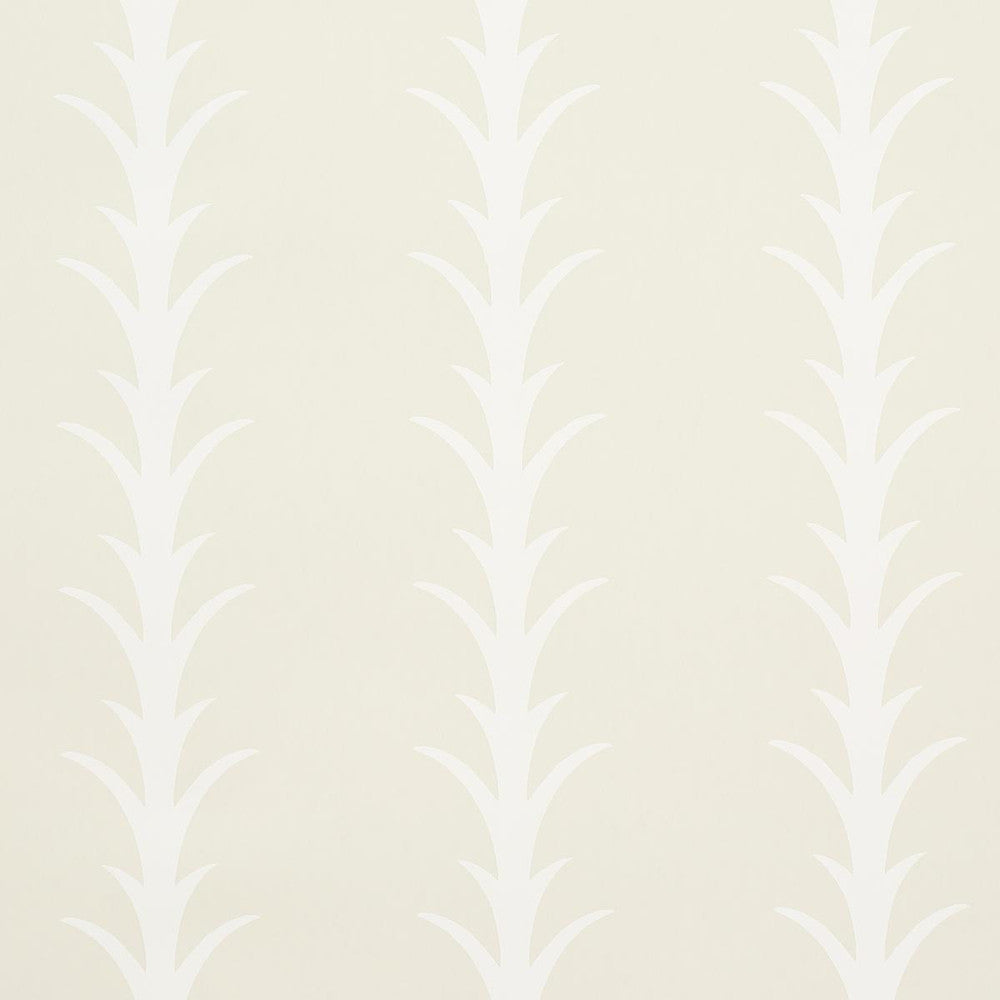 Acanthus Stripe Ivory On Neutral 5014771 by Schumacher Wallpaper Moon River 10.75" - Fabric Carolina -