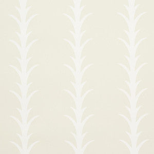 Acanthus Stripe Ivory On Neutral 5014771 by Schumacher Wallpaper