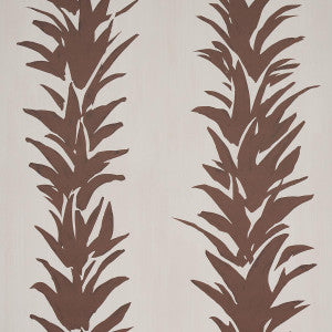 White Lotus Cocoa 5013665 by Schumacher Wallpaper