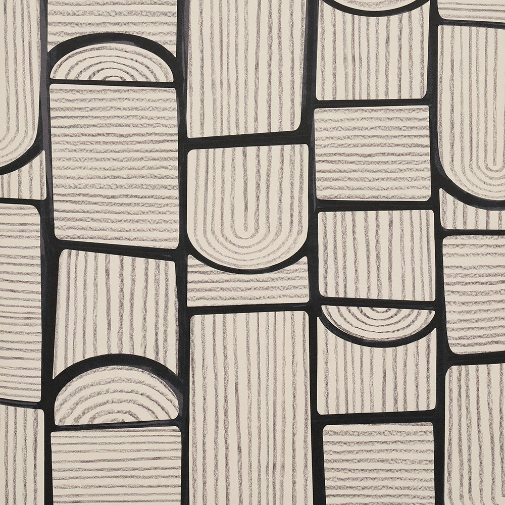 Bloomsbury Carbon 5013685 by Schumacher Designer Wallpaper Backdrop 27.0" - Swanky Fabrics -