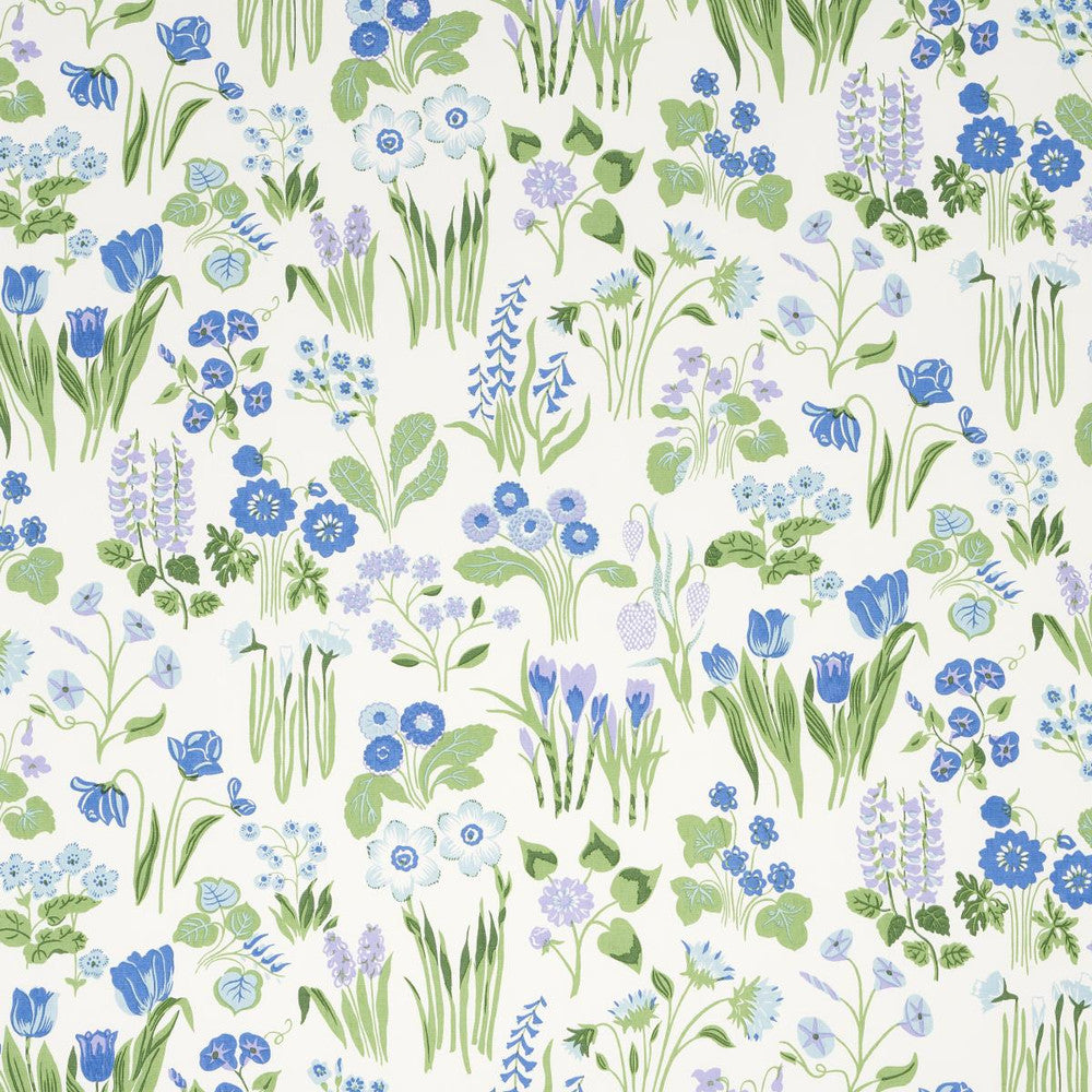 Carly Blue Bell 179082 by Schumacher Fabric Moon River 27.0" - Fabric Carolina -