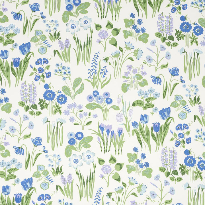 Carly Blue Bell 179082 by Schumacher Fabric Moon River 27.0" - Fabric Carolina -