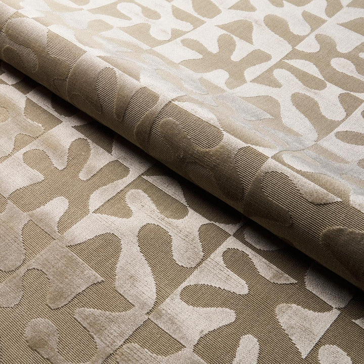 Modern Dance Velvet Champagne 82991 by Schumacher Designer Fabric Cut & Patterned Velvets 26.62" - Swanky Fabrics -