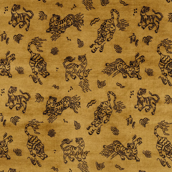 Kinabalu Velvet Gold 82170 by Schumacher Fabric Cut & Patterned Velvets 13.5" - Fabric Carolina -