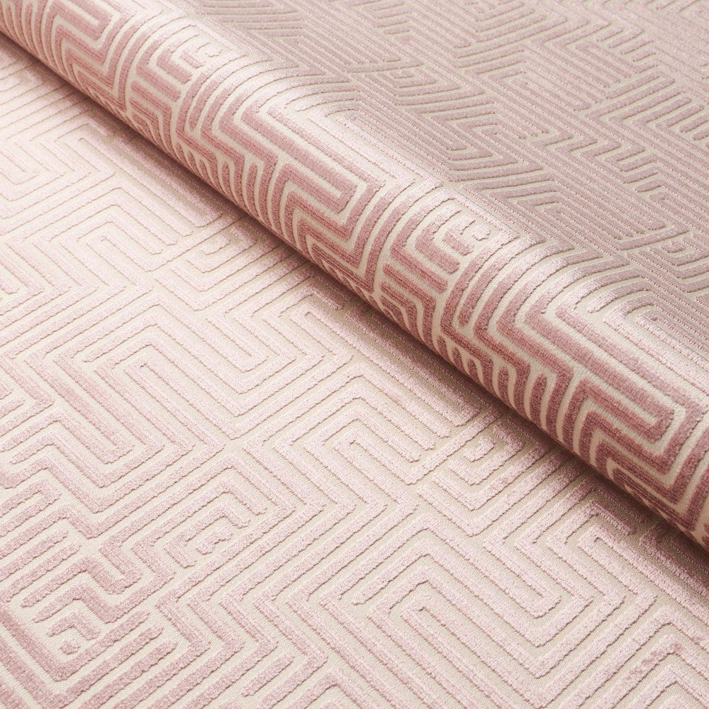 Lisboa Velvet Mauve 72956 by Schumacher Designer Fabric Cut & Patterned Velvets 6.75" - Swanky Fabrics -