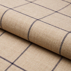 Bancroft Wool Plaid Ivory 66775 by Schumacher Fabric
