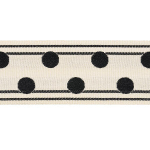 Bianca Tape Ivory Noir 82790 by Schumacher Trim