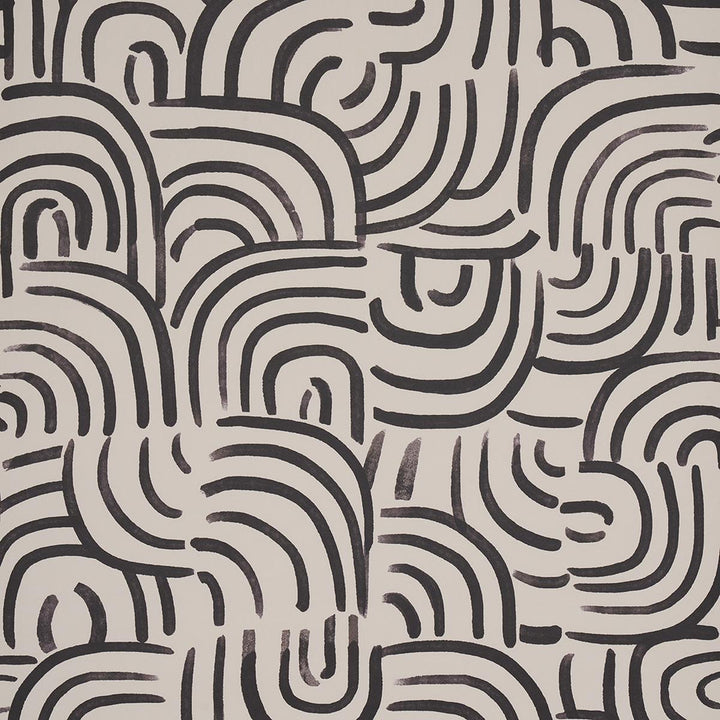 New Beat Carbon 5013695 by Schumacher Wallpaper Backdrop 27.0" - Fabric Carolina -