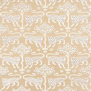 Woodland Leopard Sisal Oatmeal 5012303 by Schumacher Wallpaper