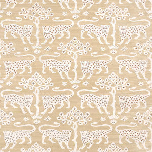 Woodland Leopard Sisal Oatmeal 5012303 by Schumacher Wallpaper