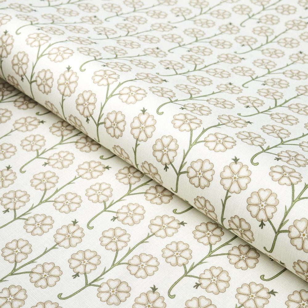Gardenia Flax 181402 by Schumacher Fabric Neisha Crosland 3.88" - Fabric Carolina -