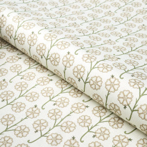 Gardenia Flax 181402 by Schumacher Fabric