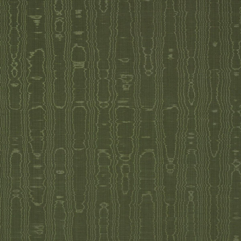 Beau Cotton Linen Moire Olive 83253 by Schumacher Fabric Patterson Flynn - Fabric Carolina -