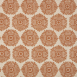 Gilded Star Block Print Cinnamon 181540 by Schumacher Fabric