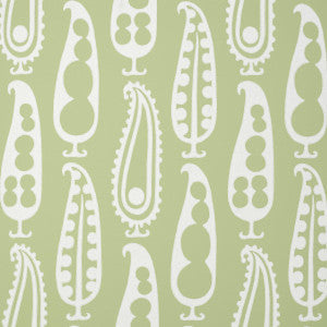 Paisley Peas Green 5015381 by Schumacher Wallpaper