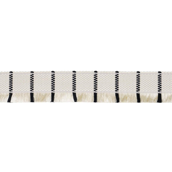 Frances Silk Fringe Black And White 83371 by Schumacher Trim Patterson Flynn - Fabric Carolina -