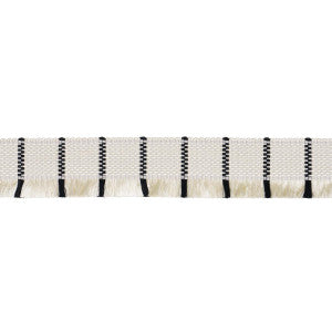 Frances Silk Fringe Black And White 83371 by Schumacher Trim