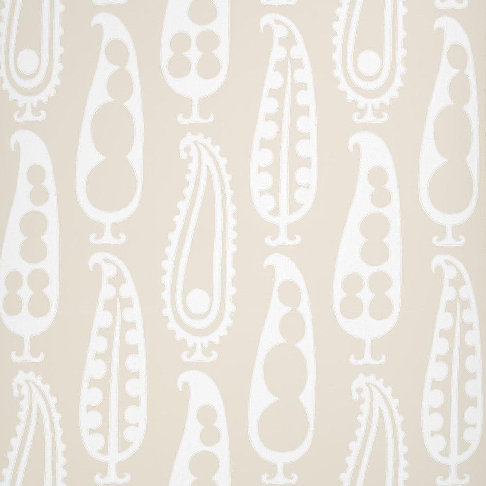 Paisley Peas Natural 5015382 by Schumacher Wallpaper Drusus Tabor 9.0" - Fabric Carolina -