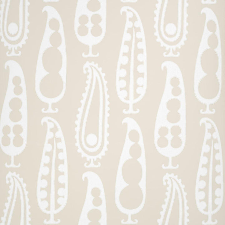 Paisley Peas Natural 5015382 by Schumacher Wallpaper Drusus Tabor 9.0" - Fabric Carolina -