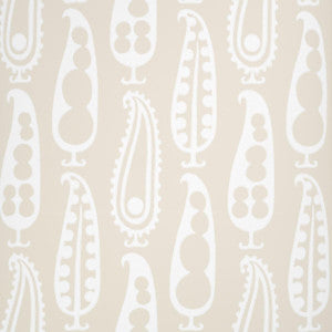 Paisley Peas Natural 5015382 by Schumacher Wallpaper
